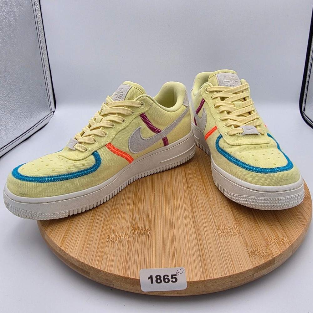 Nike Air Force 1 07 LX Life Lime Canvas Sneakers CK6572-700 Womens 8